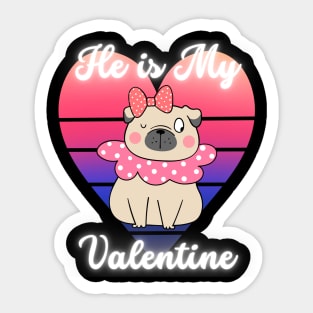 Valentines Gift He is My Valentine Sticker